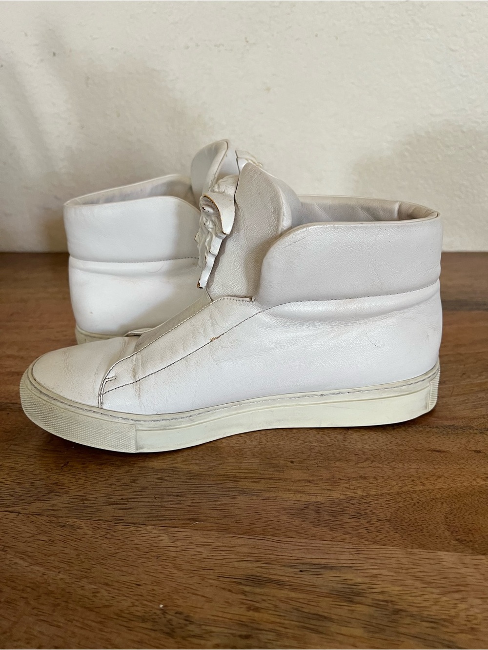 Versace White Leather High Top Medusa Sneakers EU 37 - Picture 8 of 14
